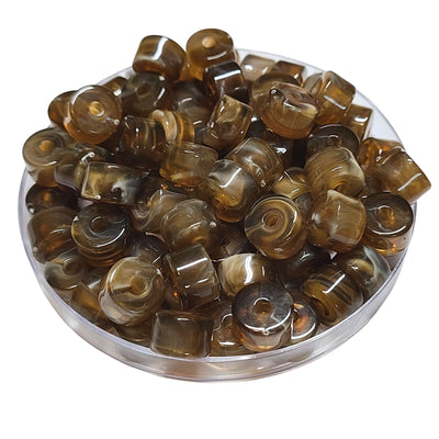 15- Cylindres 1/4 de tube - Havane marbré 12MM