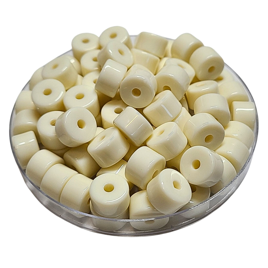 2- Cylindres 1/4 de tube - Ivoire 12MM