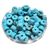 7- Cylindres 1/4 de tube - Turquoise marbré 12MM