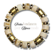 1- Cylindres 1/4 de tube - Quartz blanc 12MM