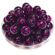 230 - Boules acryliques Léopard Raisin 16MM
