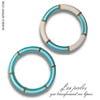 452 - Tubes incurvés DESIGN - Motif Rayures 8MM - Pacific