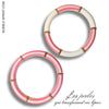 451 - Tubes incurvés DESIGN - Motif Rayures 8MM - Rose