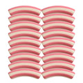 451 - Tubes incurvés DESIGN - Motif Rayures 8MM - Rose