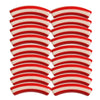 456 - Tubes incurvés DESIGN - Motif Rayures 8MM - Cerise