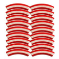 456 - Tubes incurvés DESIGN - Motif Rayures 8MM - Cerise