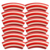 456 - Tubes incurvés DESIGN - Motif Rayures 12MM - Cerise