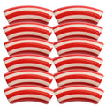 456 - Tubes incurvés DESIGN - Motif Rayures 12MM - Cerise