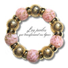 314 - Boules acryliques effet Murano - Rose clair 20MM