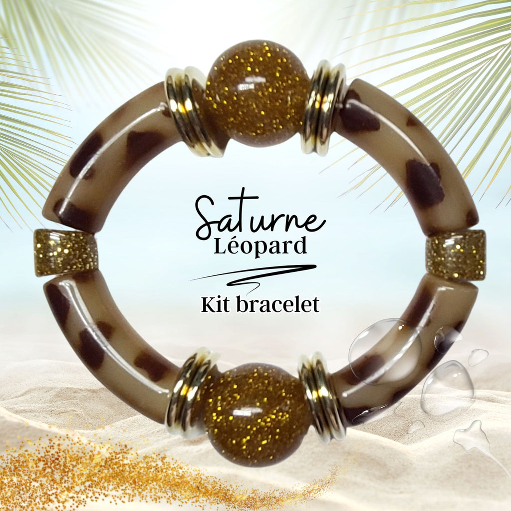 KIT bracelet collection Saturne - Léopard #13