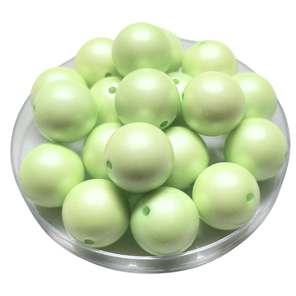 134 - Boules acryliques Satin anis 20MM