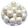 125 - Boules acryliques Satin blanc 20MM