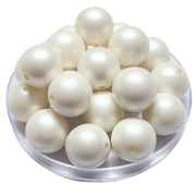 125 - Boules acryliques Satin blanc 20MM