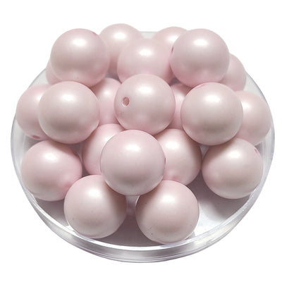 127 - Boules acryliques Satin rose clair 20MM
