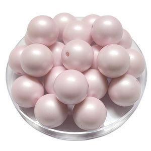 127 - Boules acryliques Satin rose clair 20MM