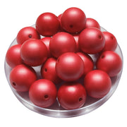 129 - Boules acryliques Satin cerise 20MM