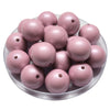 130 - Boules acryliques Satin vieux rose 20MM