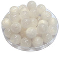 345 - Boules acryliques Scintillante Blanc 16MM