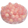 349 - Boules acryliques Scintillante Rose clair 12MM