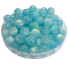 356 - Boules acryliques Scintillante Turquoise 12MM