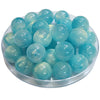 356 - Boules acryliques Scintillante Turquoise 16MM