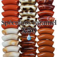 Camaieu 49- Lot mixte tubes incurvés Spéculoos caramel 12MM