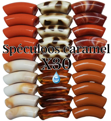 Camaieu 49- Lot mixte tubes incurvés Spéculoos caramel 12MM