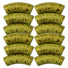 213 - Tubes incurvés Graffiti Olivine splatter 12MM