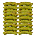 213 - Tubes incurvés Graffiti Olivine splatter 8MM