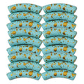 214 - Tubes incurvés Graffiti Turquoise splatter 8MM