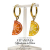 VITAMINES Kit Créoles interchangeables Citron & Mandarine