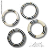 461 - Tubes incurvés DESIGN - Motif Rayures 8MM - Réglisse