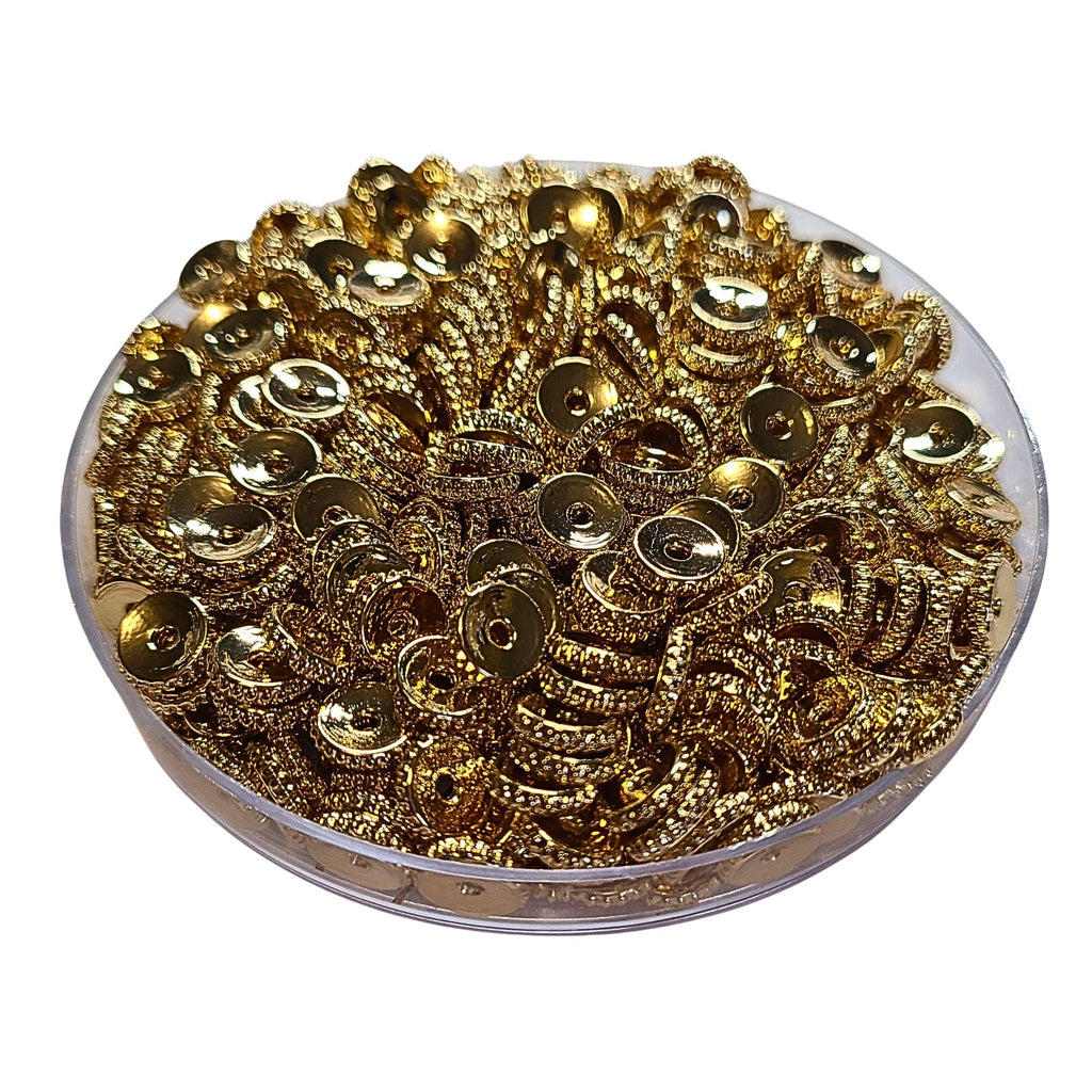 8MM- Rondelles crantées, doré réf PLO-8