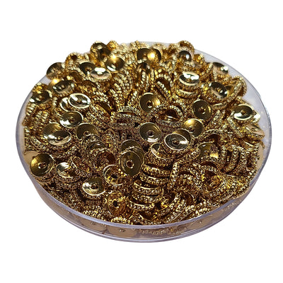 8MM- Rondelles crantées, doré réf PLO-8