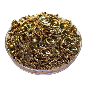 10MM- Rondelles crantées, doré réf PLO-9