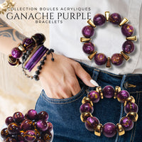 224 - Boules acryliques Ganache Purple 20MM