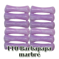10-Tube octogonal bambou barbapapa marbré 8MM