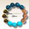 235 - Boules acryliques Glitter AB Ambre 16MM