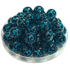 232 - Boules acryliques Léopard Teal 16MM