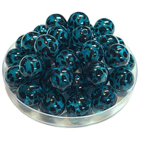 232 - Boules acryliques Léopard Teal 16MM