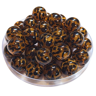 234 - Boules acryliques Léopard Topaze 16MM