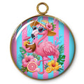 129- Pendentif "Intemporel" - Flamant