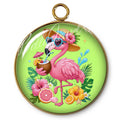 128- Pendentif "Intemporel" - Flamant