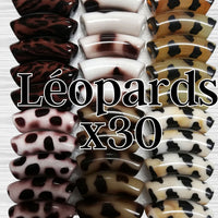 Camaieu 19- Lot mixte tubes incurvés léopards 12MM
