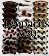 Camaieu 19- Lot mixte tubes incurvés léopards 12MM