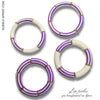 455 - Tubes incurvés DESIGN - Motif Rayures 8MM - Violet