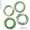 457 - Tubes incurvés DESIGN - Motif Rayures 8MM - Matcha