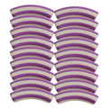 455 - Tubes incurvés DESIGN - Motif Rayures 8MM - Violet