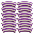 455 - Tubes incurvés DESIGN - Motif Rayures 12MM - Violet