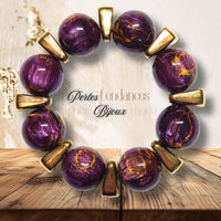 224 - Boules acryliques Ganache Purple 20MM
